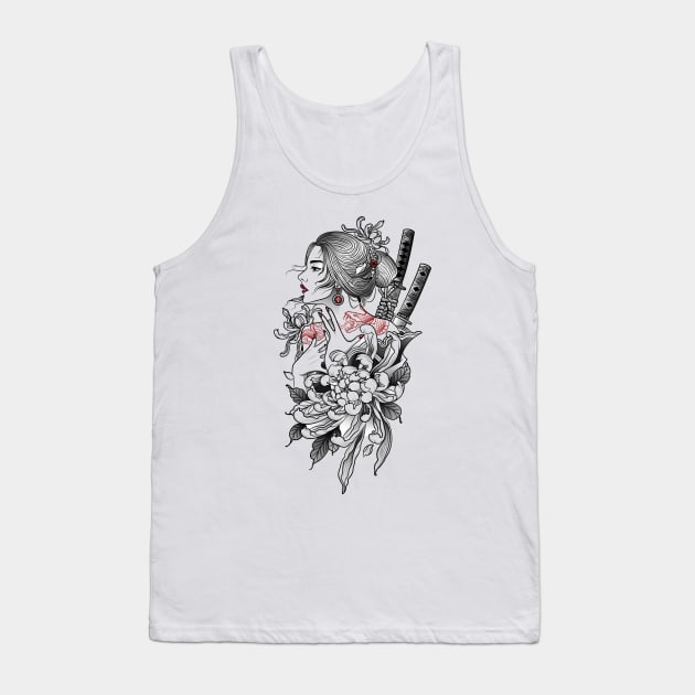 Geisha Samurai Tank Top by Skush™